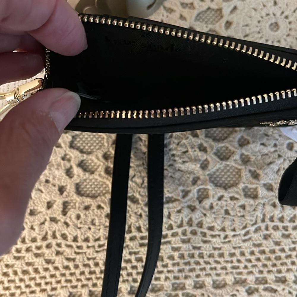 NWT-Kate Spade Chelsea Black Card Case Lanyard ID Multi Zip Card Case - Picture 7 of 9